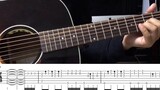 "Weathering With You" episode "グﾗﾝドｴｽｹｰプ Escape from the Ground" Guitar Fingerstyle Explanation