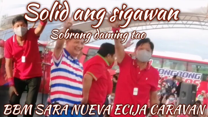 Bong bong Marcos Dinumog ng mga Tao sa nueva ecija / BBM SARA NUEVA ECIJA CARAVAN / sbrang dming tao
