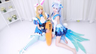 [Coconut Juice Rabbit × Yi Qi Meow] Rabbit Dance - Cosplay Kelinci Daji dan A Li Rabbit/King Glory y