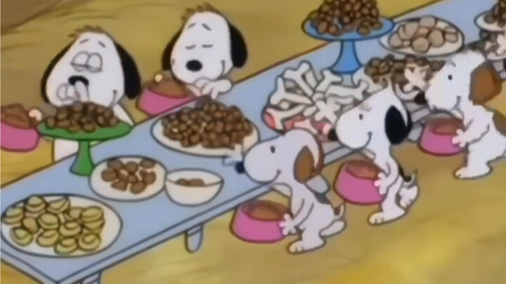 Tiệc buffet tại nhà của Snoopy~~Snoopy!