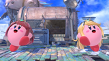 NS Super Smash Bros. super cute Kirby finished eating light/flame form demonstration