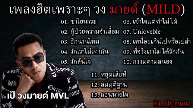 รวมเพลงฮิตเพราะๆ วง มายด์ (MILD)