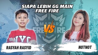 Rasyah Rasyid vs Not Not: Skill Siapa Lebih GG Main FF? | Mabar Free Fire Match 132 #short