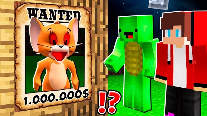 Why Creepy JERRY Mouse is WANTED ? Mikey and JJ vs Jerry ! - in Minecraft Maizen