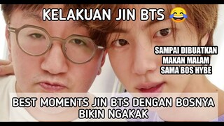 KOMPILASI KELAKUAN JIN BTS - BOS HYBE MASAK MAKAN MALAM UNTUK JIN BTS - JIN BTS BROMANCE BOS HYBE