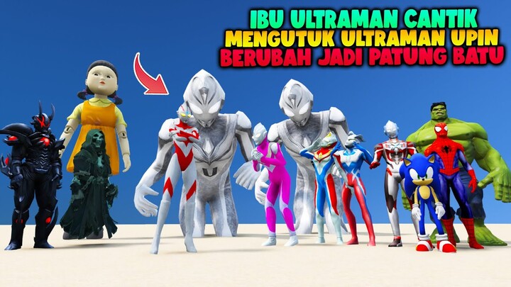 IBU ULTRAMAN CANTIK MENGUTUK ULTRAMAN UPIN IPIN JADI BATU, ULTRAMAN DYNA KAGET! - GTA 5 ULTRAMAN