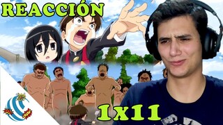 ATAQUE DE LOS TITANES❗❗ [Reaccionando a Shingeki Kyojin Chuugakkou 1x11]