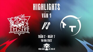 LNG vs TT | Highlights - Game 1 | Tuần 2 Ngày 7 | LPL Mùa Hè 2022