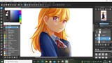 " Shibuya Kanon "Anime digital speed painting medibang Pro NO.00
