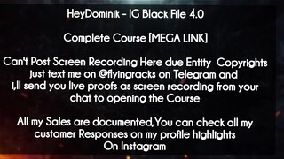 HeyDominik   course - IG Black File 4.0Course  download