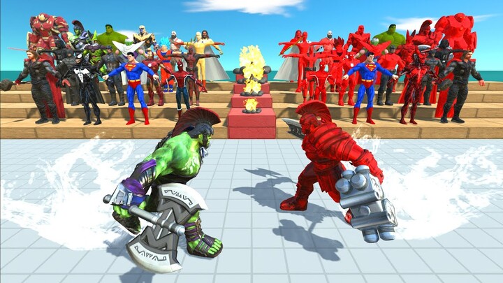 Super Hero Battle VS Red Itself - Animal Revolt Battle Simulator