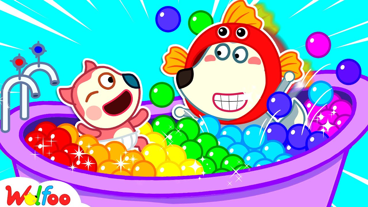 Wolfoo and Baby Jenny Learns Colors with Rainbow Worms - Kids Stories About  Baby