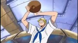 Sanji cooks for the marines