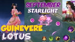 SEPTEMBER STARLIGHT SKIN GUINEVERE LOTUS GAMEPLAY | MOBILE LEGENDS STARLIGHT UPDATE