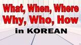 WHAT WHEN WHERE WHO WHY WHICH HOW in korean - Korean Vocabulary AJ PAKNERS