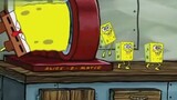 Spongebob actually decomposes himself into many small sponges, which is really dazzling