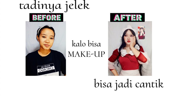 dari pada kalian cuman bisa ngehujat lebih baik kalian belajar makeup biar ga burik 🤭🤭😂