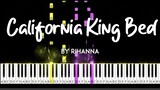 California King Bed by Rihanna synthesia piano tutorial + sheet music