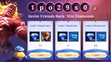 NVITE FRIENDS BACK: WIN 9999999 DIAMONDS! Mobile Legends