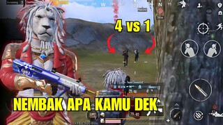 4 vs 1 Pun Kalah Musuhnya Cuy | PUBG Mobile