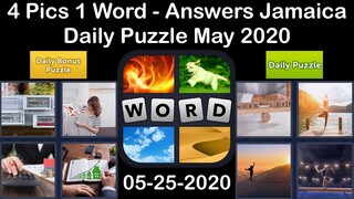 4 Pics 1 Word - Jamaica - 25 May 2020 - Daily Puzzle + Daily Bonus Puzzle - Answer - Walkthrough