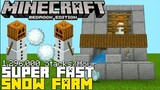 Minecraft Bedrock: Super Fast Snow Farm! Zero-Tick Farm! MCPE, Windows 10, Xbox, PS4