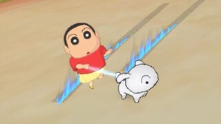 Sự hợp tác bất ngờ của Crayon Shin-chan! Người ngoài hành tinh dắt chó đi dạo Một chiếc xe hơi Xiaob