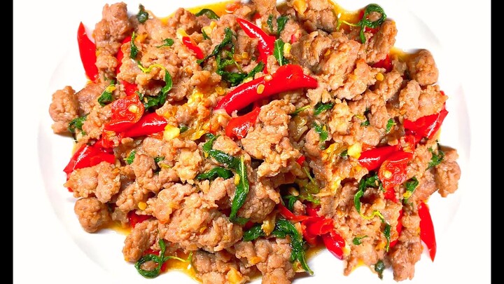 Stir Fried Basil with Minced Pork