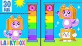 LankyBox Wants to Be Taller - Fun Playtime Challenge | LankyBox Channel Kids Cartoon