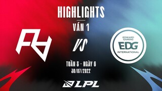 RA vs EDG | Highlights - Game 1 | Tuần 8 Ngày 6 | LPL Mùa Hè 2022