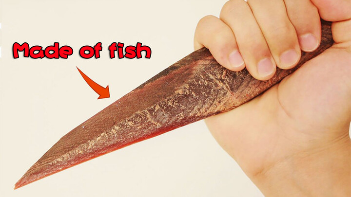 The world's toughest fish sharpened into a knife can cut paper!