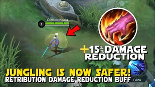 JUNGLING IS NOW SAFER FROM INVADES! 15% DAMAGE REDUCTION WITH RETRIBUTION! | MOBILE LEGENDS UPDATE