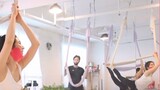 [Korean Sibling Challenge VLOG] #01 Aerial yoga that is unfriendly to boys? !