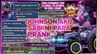 'JOHNSON AKO SABI NI PAPA' PRANK! (SOBRANG LAUGHTRIP!) | KAKAMPI NAINIS, KALABAN UMIYAK | MLBB