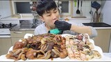 꽃돼지 LA소갈비찜 파김치 한식먹방 [korean food]mukbang Eating show 吃播