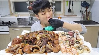 꽃돼지 LA소갈비찜 파김치 한식먹방 [korean food]mukbang Eating show 吃播