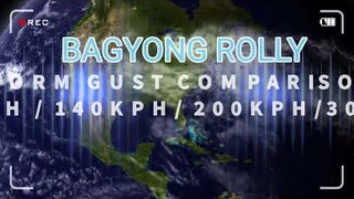 Never Underestimate the Super Typhoon Rolly | Gust Comparison 100KPH/ 140KPH/ 200KPH/ 300KPH