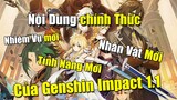 Chi tiết cập nhật 11.11 của Genshin Impact 1.1