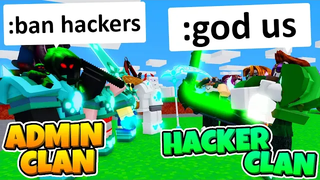 ADMIN CLAN กับ HACKER CLAN ใน Roblox BedWars