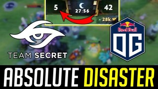 OG vs SECRET - IT'S A DISASTAH! - 28K Gold Lead in 27 mins