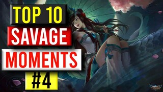 TOP 10 SAVAGE MOMENTS #4 | SAVAGE MONTAGES ~ MOBILE LEGENDS: BANG BANG