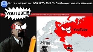 Hitler is informed that LYON S.P.D's 2019 (YouTube) channel has been terminated