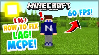 How To Fix Lag In MCPE 1.16+ | FPS Booster For Minecraft PE 1.16+ | 2021