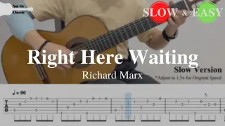Right Here Waiting - Richard Marx | Fingerstyle Guitar TAB (Slow & Easy) | Learn in 5 minutes