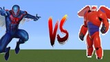 Spiderman 2099 vs Baymax in Minecraft PE