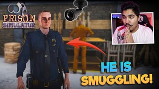 I CAUGHT A GUARD SMUGGLING USING SPY CAM! - PRISON SIMULATOR #7