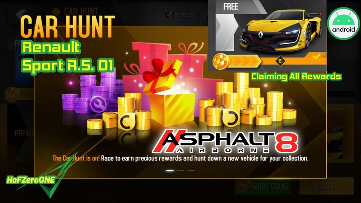Use 255 Coins in Festival/Car Hunt Renault Sport R.S. 01 & Reach Tier 15 | Asphalt 8: Airborne