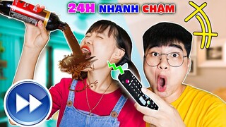 Thử Thách 24H Điều Khiển Tua Nhanh Tua Chậm Đại Chiến Chơi Khăm - Thử Thách Hài Hước Cùng Hà Sam