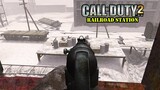 4K Call of Duty 2 (2005) - Railroad Station Assault - Nostalgia Games