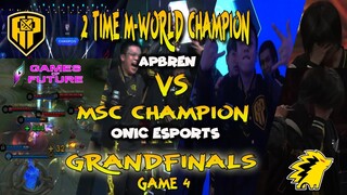 2 TIME M-WORLD CHAMPION(APBREN) VS. MSC CHAMPION(ONIC ESPORTS) | GOF | GRANDFINALS GAME 4